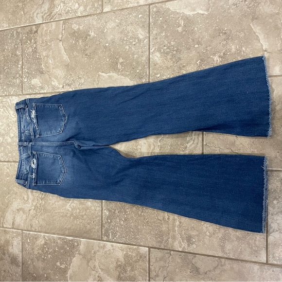 Flying Monkey Super High Rise Detailed Raw Hem Flare Jeans sz 30 - Picture 9 of 15